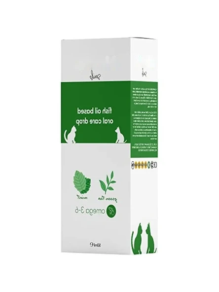 Ağız Sağlığı İçin Nane ve Yeşil Çay Özlü Damla - Kedi ve Köpekler İçin ürün görseli 1