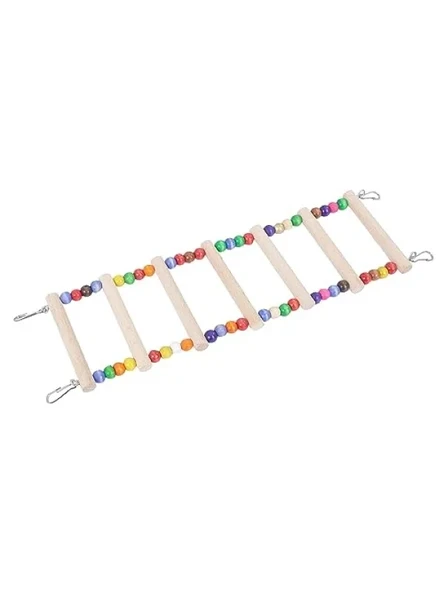 Ahşap Kuş Merdiveni, 25 cm Boy, 8 cm En, 7 Basamaklı ürün görseli 1