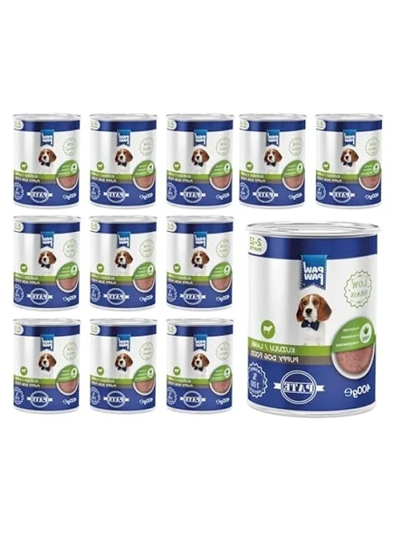 Yavru Köpekler İçin Kuzulu Pate (400 Gr x 12 Adet) ürün görseli 1