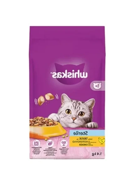 Kısırlaştırılmış Kediler için Tavuklu Mama 1.4 Kg ürün görseli 1
