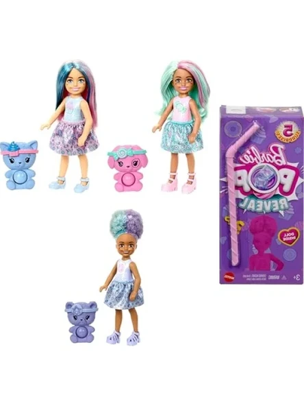 Renk Değiştiren Barbie Chelsea Pop Reveal Bebek Seti ürün görseli 1