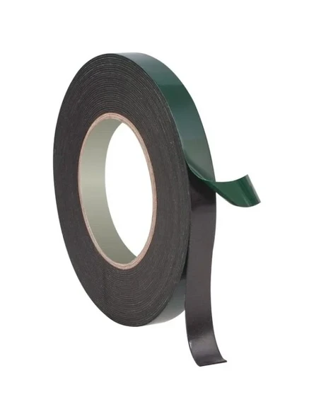 Çift Taraflı Köpük Bant, 18 mm x 10 Metre, Yeşil/Siyah ürün görseli 1