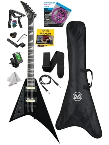 Yüksek Kalite V Kasa Elektro Gitar Seti - 2x Zebra Humbucker Manyetik ürün görseli 1