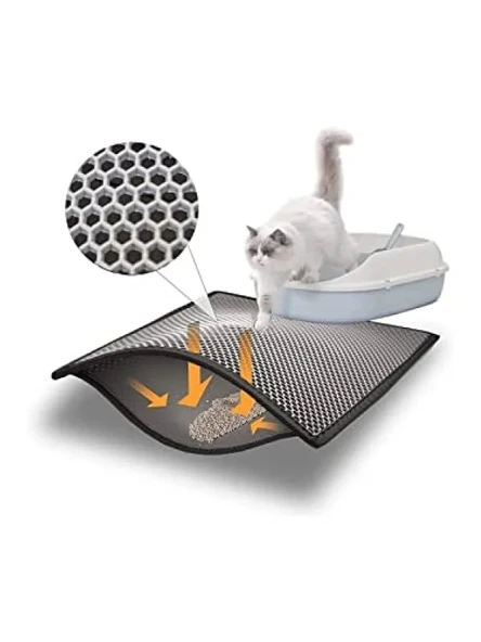 Elekli Kedi Kumu Paspası, Küçük Boy (60x40 cm) ürün görseli 1