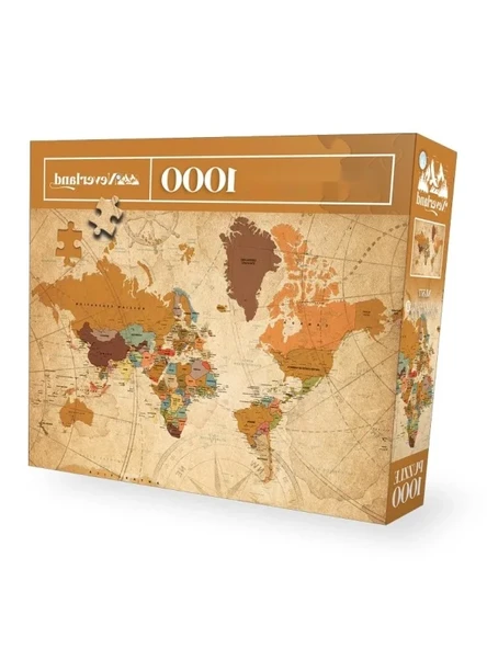 Dünya Haritası Temalı 1000 Parça Puzzle Seti ürün görseli 1