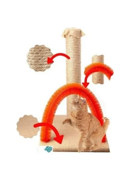 Kedi Kaşıma ve Tırmalama Tahtası, Kırmızı ürün görseli 1