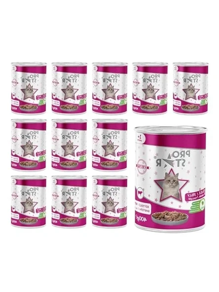 400 Gr x 12 Adet Jöleli Konserve Kedi Maması ürün görseli 1
