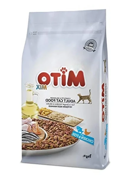 Tavuk ve Balık Aromalı Renkli Taneli Kedi Maması, 1 kg ürün görseli 1