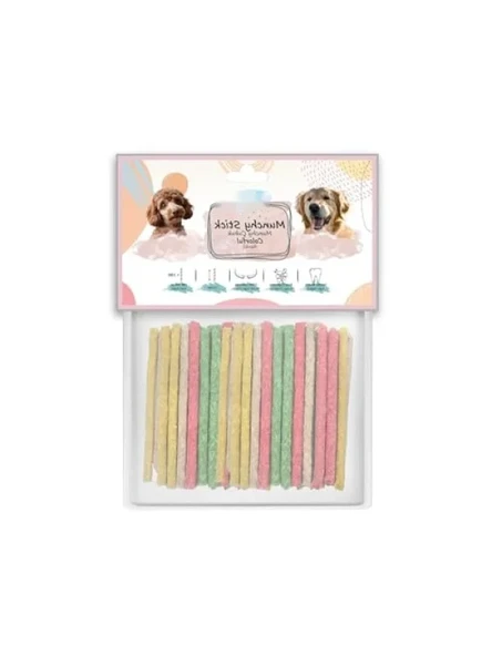 Renkli Munchy Çubuk - 12 cm Boyunda 100'lü Kemik Seti ürün görseli 1