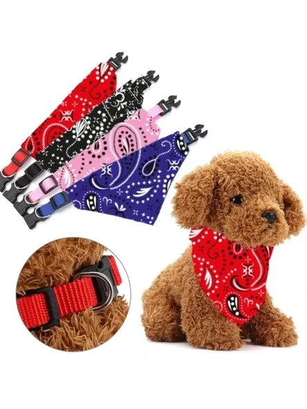 Kırmızı Köpek Boyun Tasması ve Önlük Seti, No 410 (Küçük) ürün görseli 1
