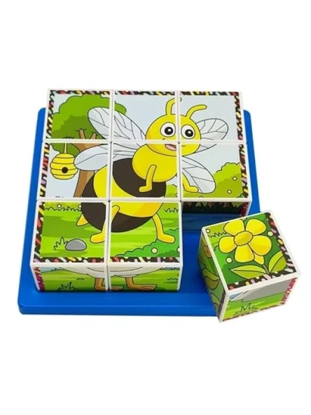 Uçan Hayvanlar 3D Puzzle Seti - 9 Küp ve 6 Yapboz ürün görseli 1