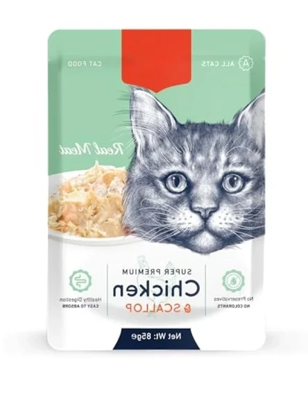 Tavuklu ve Deniz Yaş Kedi Maması (12x85 g Pouch) ürün görseli 1