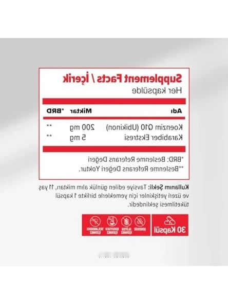 CoQ10 200 Mg 30 Kapsül - Resim 2