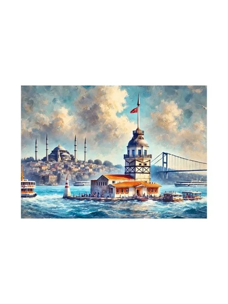 Kız Kulesi Temalı 1000 Parça Puzzle - Resim 2