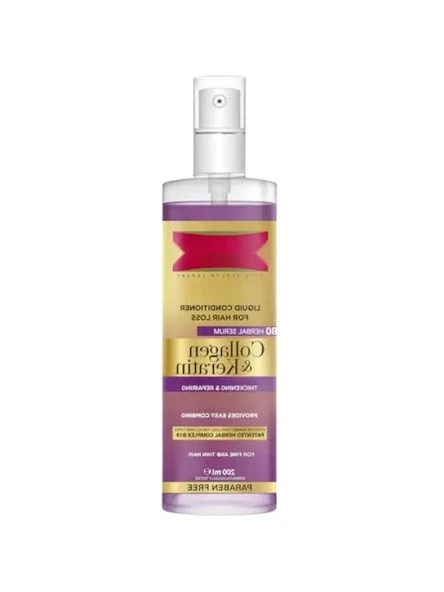 Onarıcı & Dolgunlaştırıcı Etkili Kolajen ve Keratin Sıvı Saç Kremi, 200 ml ürün görseli 1