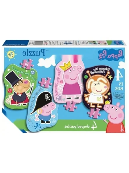 Peppa Pig Temalı Yapboz Seti - 4/6/8/10 Parça Seçenekleri ürün görseli 1
