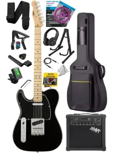 Tele Kasa Maple Klavye ile 25W Amfili Elektro Gitar ürün görseli 1