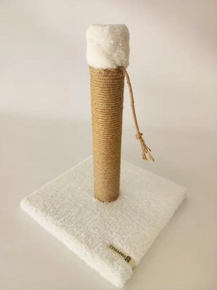 Tek Katlı Beyaz Kedi Tırmalama Tahtası ürün görseli 1