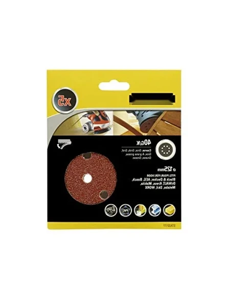 40G 125 mm Kendinden Yapışkanlı Zımpara Disk Seti (5 Adet) ürün görseli 1