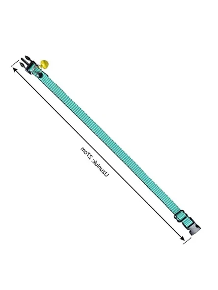 Neon Zilli Kedi Tasması - Yeşil - Resim 2