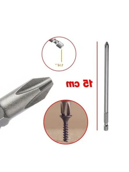 10'lu Mıknatıslı Yıldız PH2 Bits Uç Seti - Resim 2