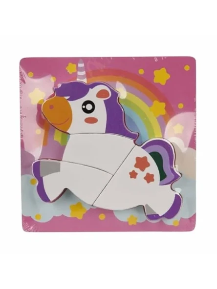 Eğitici Tahta Puzzle - Unicorn Temalı Oyun ürün görseli 1