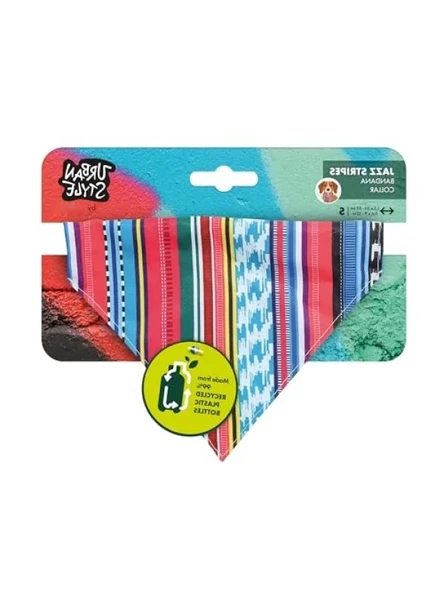 Rahat Evcil Hayvan Bandana Yaka - Urban Style Jazz Stripes ürün görseli 1