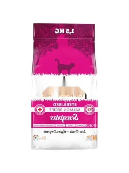 Kısırlaştırılmış Kediler İçin Somonlu Tahılsız Kuru Kedi Maması - 1.5 kg ürün görseli 1