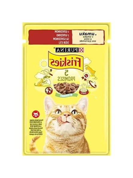 Sığır Etli Yetişkin Kediler İçin Tam Yaş Kedi Maması (26 x 85 gr) ürün görseli 1