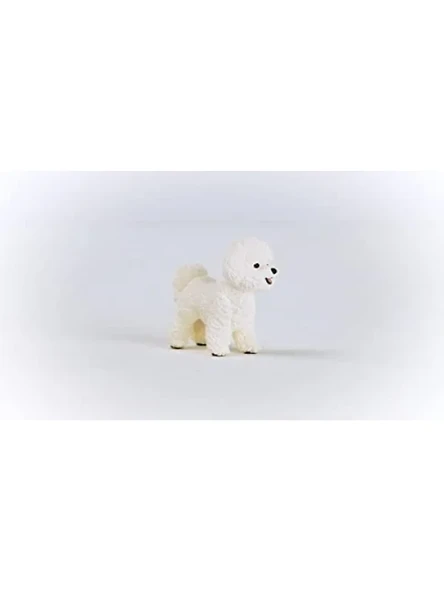 Gerçekçi Bişon Çuha Köpek Figürü, Elde Boyanmış Detaylarla - Resim 3