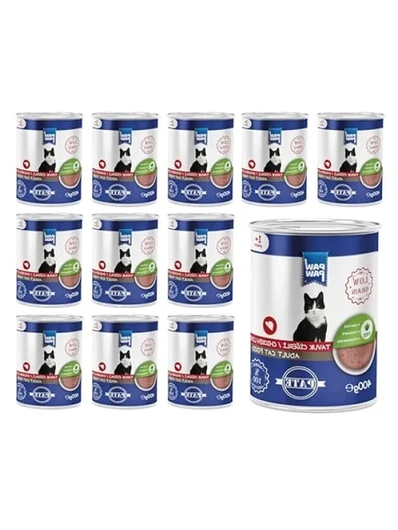 Yetişkin Kediler İçin Tavuk Ciğeri Aromalı Konserve Pate 400 Gr (12 Adet) ürün görseli 1