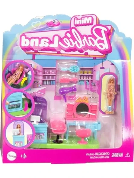 Mini Kuaför Salonu Oyun Seti - 4 cm Bebek ve Aksesuarlar ürün görseli 1