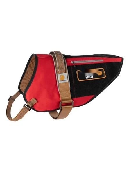 Naylon Yırtılmaz Servis Köpek Yeleği, Kırmızı/Kahverengi, Small ürün görseli 1
