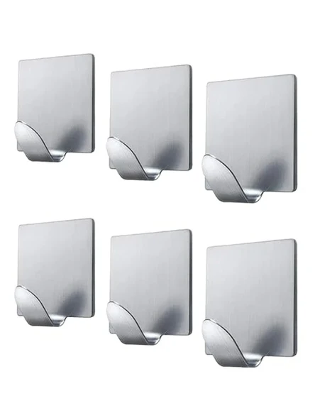 Yapışkanlı Metal Askı, Gümüş Renk, 2x2 cm ürün görseli 1