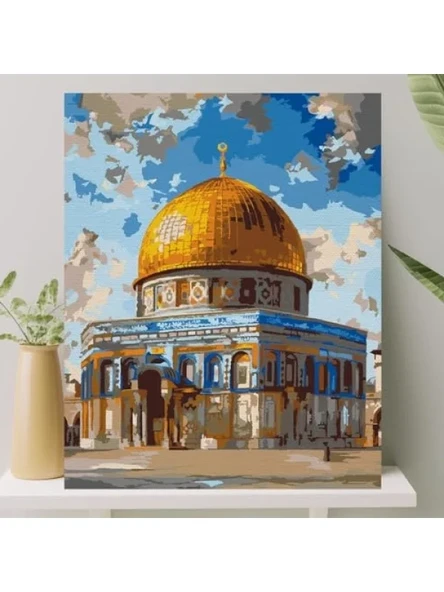 Sayılarla Boyama Tuval Seti Fırça ve Boya Dahil (Çıtalı) 40x50 cm ürün görseli 1