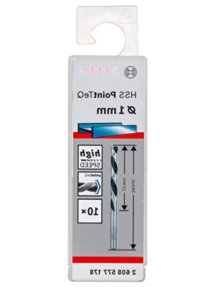 10 Adet HSS Spiral Matkap Ucu - Metal İçin 1 x 12 x 34 mm ürün görseli 1