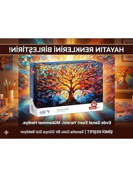 1000 Parça Mozaik Hayat Ağacı Puzzle - Resim 3
