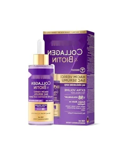 Hacimlendirici Saç Serumu - Kolajen, Biotin ve Bitkisel Bileşenler İçerir - 100 ml ürün görseli 1