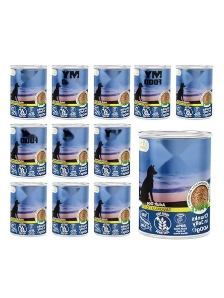 Tavuklu Jöleli Yaş Köpek Maması - 400 Gr x 12 Adet ürün görseli 1