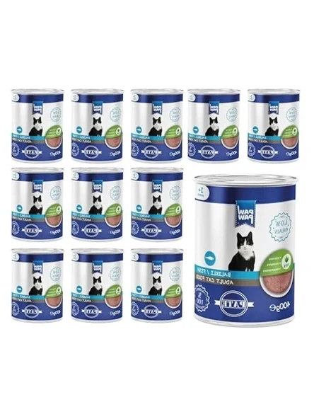 Balıklı Pate Yaş Kedi Maması, 400 Gr x 12 Adet ürün görseli 1