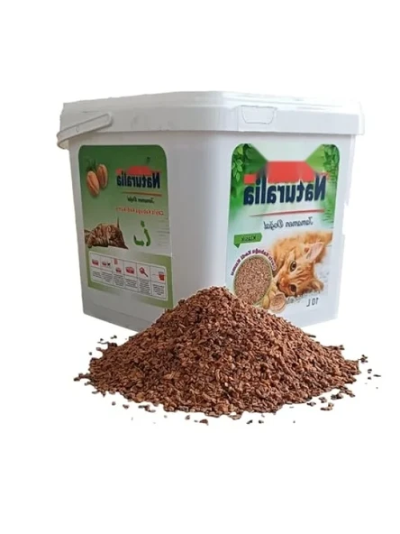 %100 Organik Doğal Kedi Kumu, Ceviz Kabuğu, 10 Litre ürün görseli 1