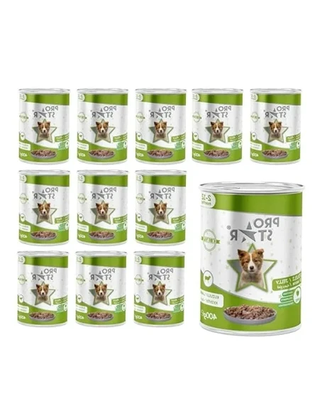 Yavru Köpekler İçin Kuzulu ve Jöleli Konserve Mama - 400 Gr x 12 ürün görseli 1