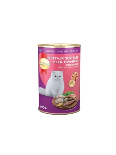 Jöleli Deniz Ürünleri Tabağı - Karidesli Kedi Konservesi, 400 gr ürün görseli 1