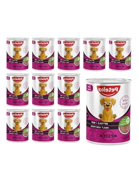 Biftekli Pate - Yetişkin Köpek Konserve Maması 400 Gr x 12 Adet ürün görseli 1