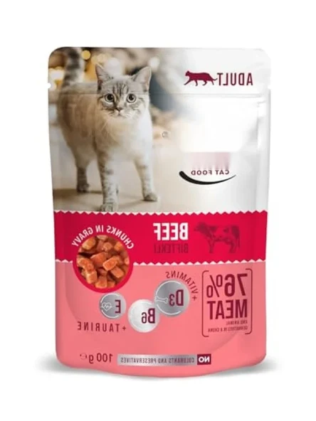 Yetişkin Kedi Maması, Dana Etli 100 Gr x 24 Adet ürün görseli 1