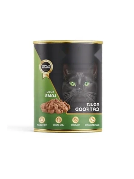 Kuzu Etli Düşük Tahıllı Yaş Kedi Maması 415 GR ürün görseli 1