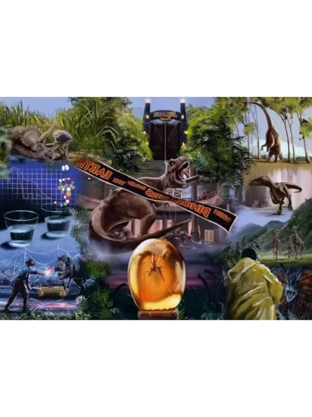 1000 Parça Kaliteli Jurassic Park Puzzle - Resim 2