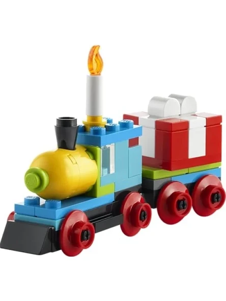 Renkli Doğum Günü Treni Yapım Seti - 58 Parça ürün görseli 1