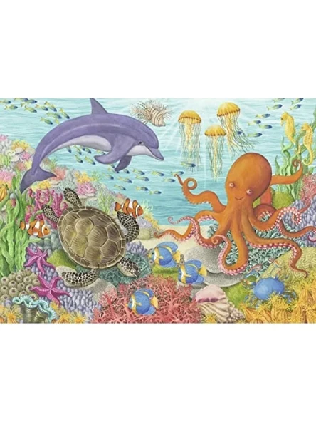 35 Parça Okyanus Canlıları Puzzle - Eğlenceli ve Dayanıklı ürün görseli 1