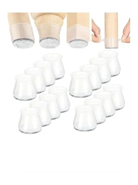 36 Adet Keçeli Silikon Zemin Koruyucular - 2-2,5 cm ürün görseli 1